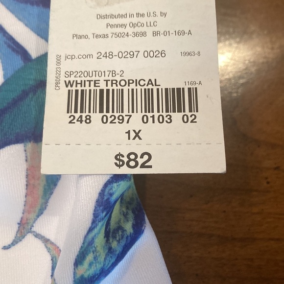 🌸NWT OUTDOOR OASIS Womens Plus Size One Piece Swimsuit - size 1X - Picture 16 of 17